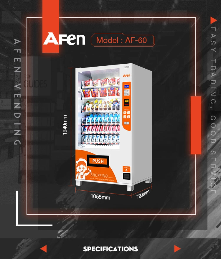 Afen Innovative Outdoor 24hours Self Service Commercial Food Vending Machine