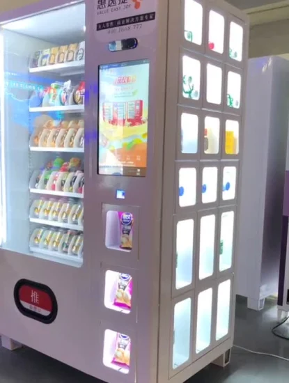 Mini máquina expendedora de refrigerios con pantalla táctil de 19 pulgadas y reproductor publicitario con sistema de refrigeración Máquina de café Máquina de bebidas