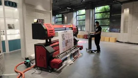 Máquina de impresión textil de tejido de poliéster con bandera publicitaria por sublimación de tinte Digital de gran formato